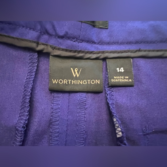 WORTHINGTON SLIM FIT SLIM LEG PANTS. SIZE 14. Purple (VIOLET). - Picture 5 of 8